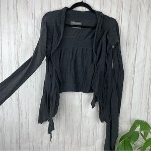 All Saints Spitafield gray waterfall layered cardigan 10